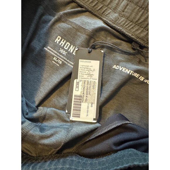 Rhône OOO Jogger Men’s Size XL Charcoal Heather Pockets NWT $98 Elastic Draw Str - Picture 5 of 10